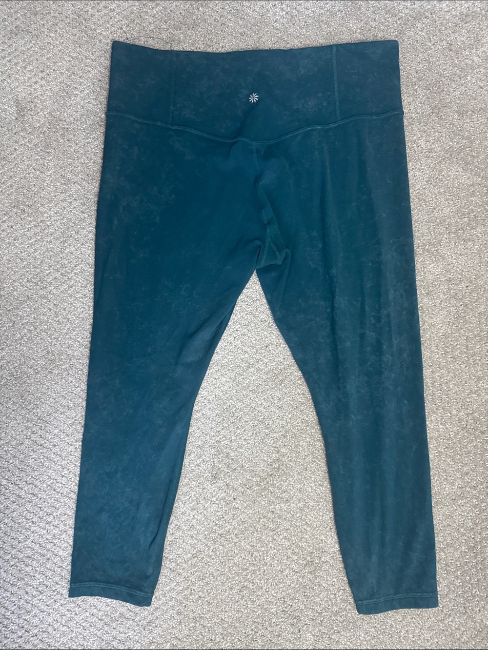 Athleta Women’s Teal Cropped Leggings Sz XL - Picture 5 of 5